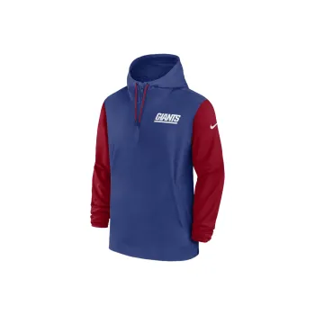 Nike New York Giants Sideline Pre Game Player Men's Nike Nfl 1/2 Zip Hooded Jacket