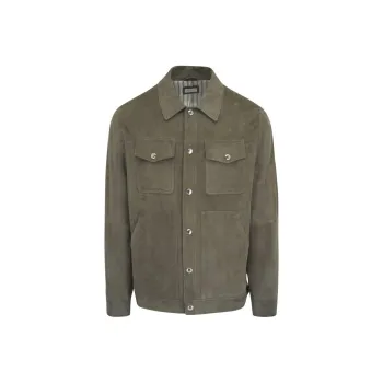 Brunello Cucinelli Press-stud Leather Jacket