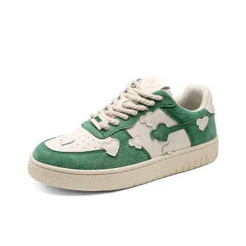OPP Skateboard Shoes Unisex Low Top Beige Green