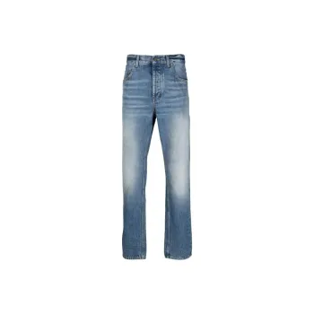 SAINT LAURENT Button Detailed Straight Leg Jeans