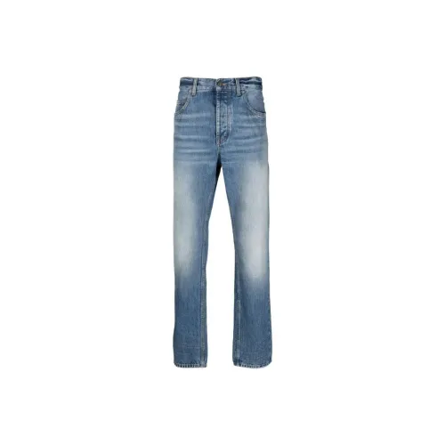 SAINT LAURENT Button Detailed Straight Leg Jeans