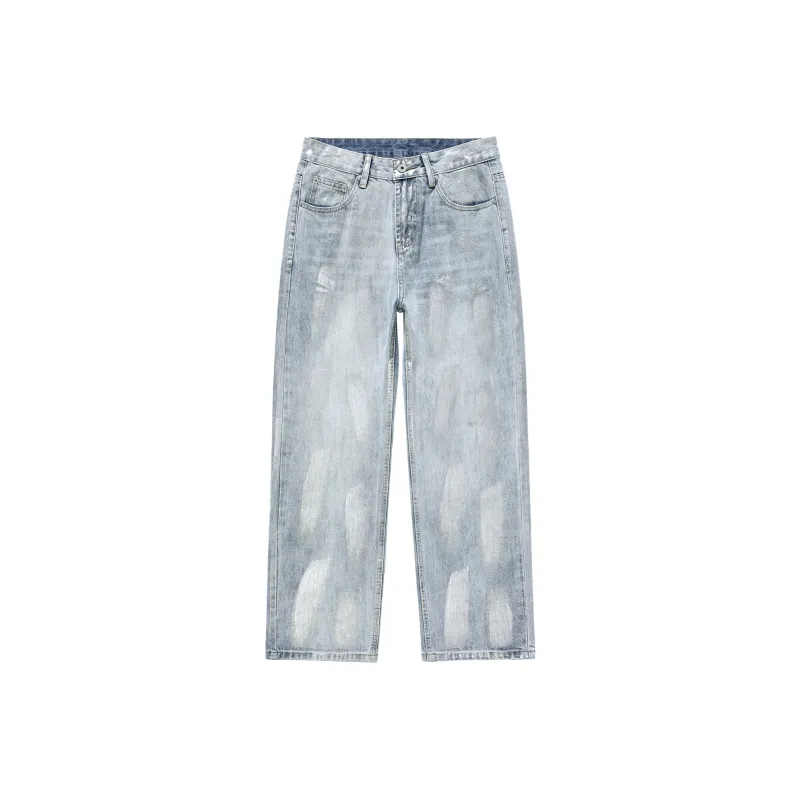 SANTASTIC Jeans Men's Gold Stamped Silver-0