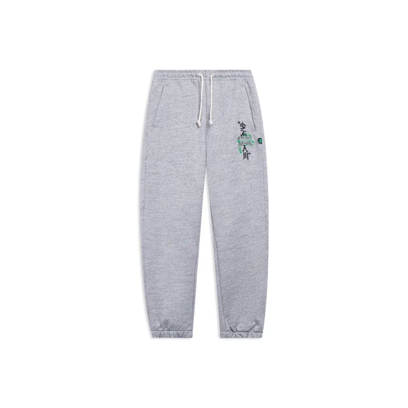 LINING Badfive Knitted Sweatpants Men Heather Gray-0