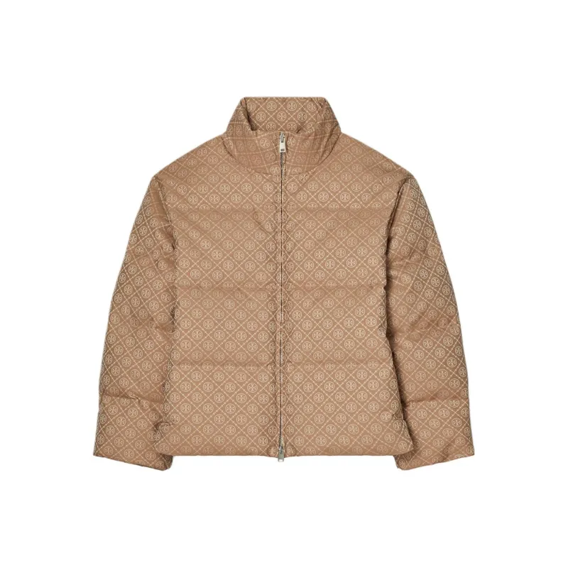 TORY BURCH FW24 Down Jacket Men's Hazelnuts Brown-0