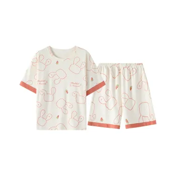 Lan Miao Pajama Set Women's Rose