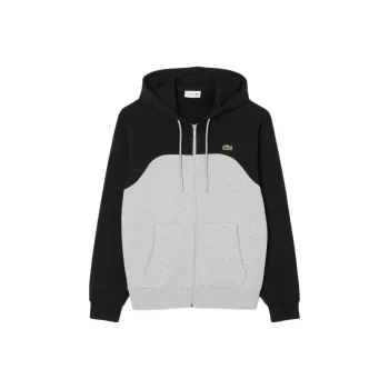 LACOSTE SS25 Zipped Colour Block Jackets Coats Men's Gray