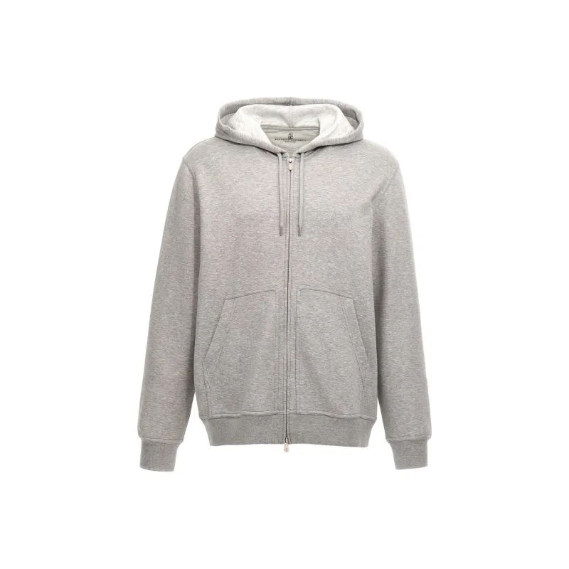 Brunello Cucinelli Zip Up Drawstring Hoodie-0