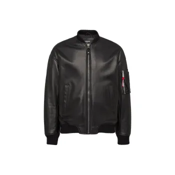 DSQUARED 2 Leather Bomber Jacket