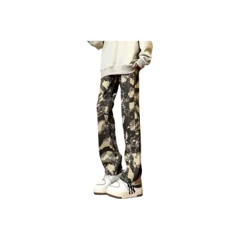 UPXIW Jeans Unisex Camouflage Style
