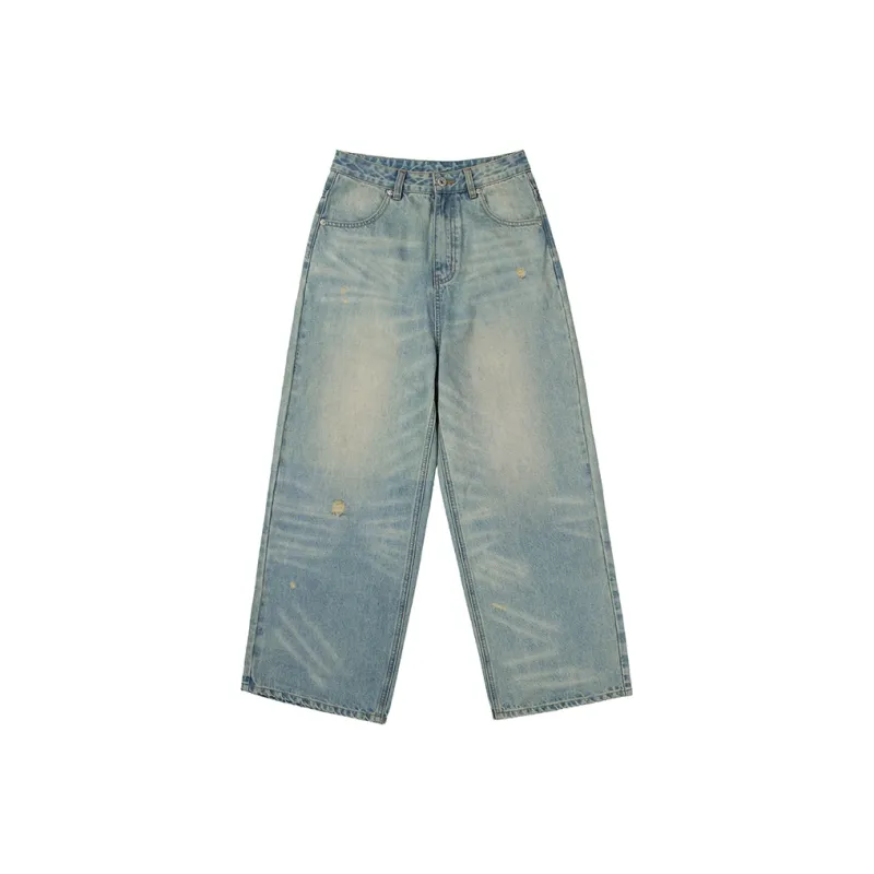 Crying Center Jeans Unisex Vintage Blue-0