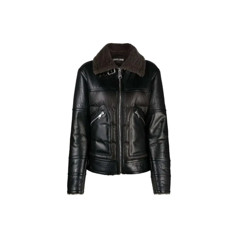 Roberto Cavalli Zip-fastening Leather Jacket-0