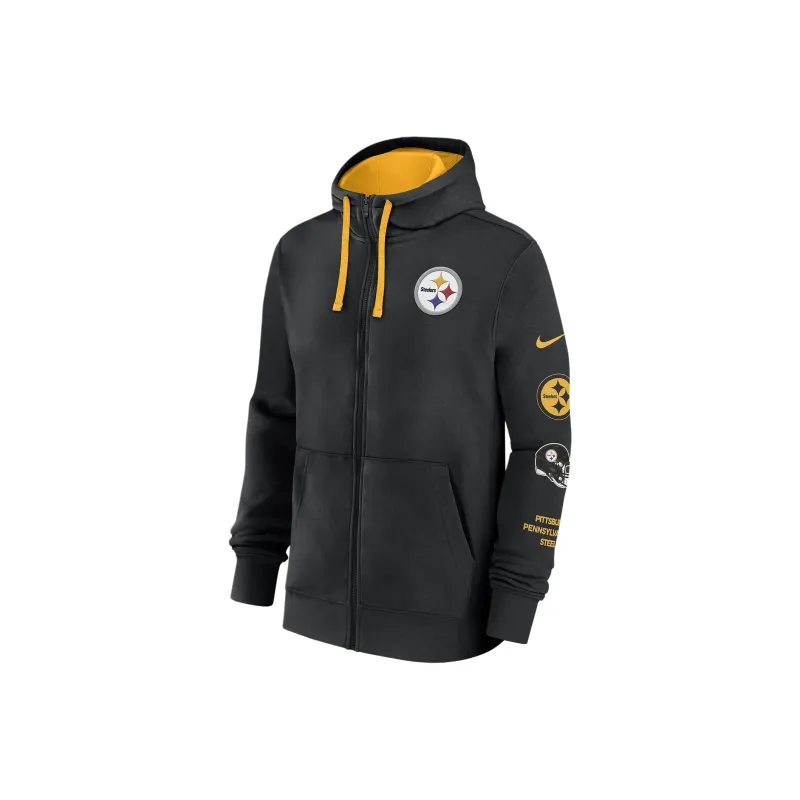 Nike Pittsburgh Steelers Club Men's Nike Nfl Full-Zip Hoodie-0