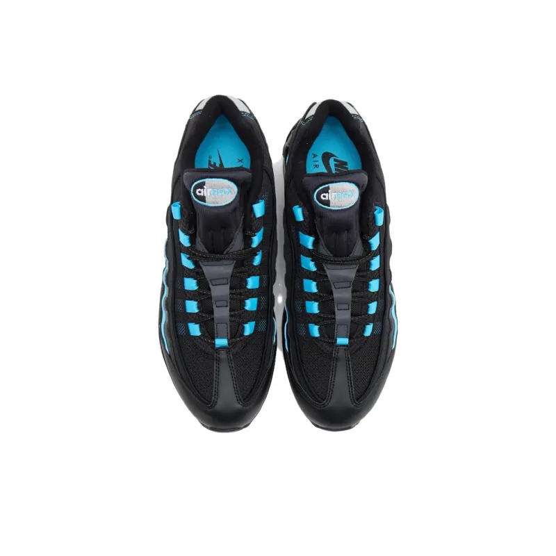 Nike Air Max 95 Anti Slip Wear Resistant Low Top Running Shoes Unisex Black Blue-2