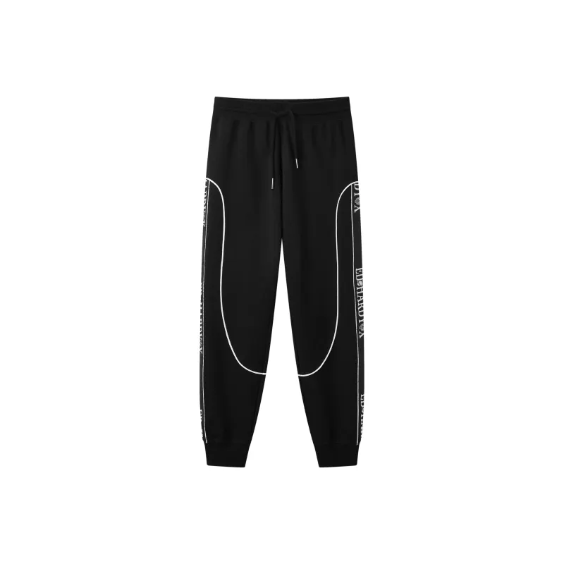 ED HARDY X Knitted Sports Pants Unisex Black-1