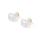 Pink Light Pearl Stud Earrings[999 Pure Silver Needle]