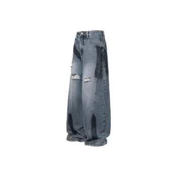 MIIOW Jeans Unisex Color Blocking