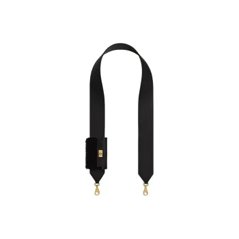 HERMES Kelly Pocket Swift Calfskin With Shearling Bag Strap Women's Black