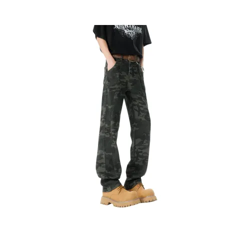 MARK WAFFLE Jeans Unisex Camouflage