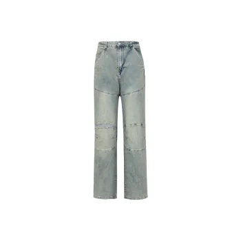 NOOING Jeans Unisex Trendy Versatile, All Season Wearable Yellow Mud