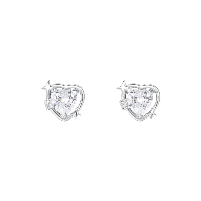 SHK Sterling Silver Stud Earrings Women's-0