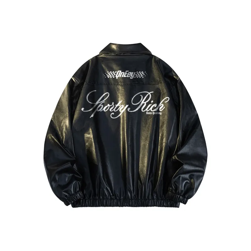 Qnxeey Leather Jackets Unisex-0