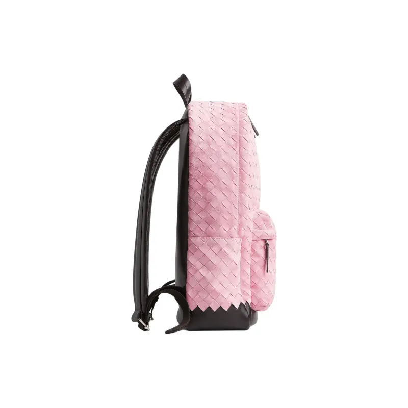 Bottega Veneta Intrecciato Calfskin Backpack Women's Rose-1