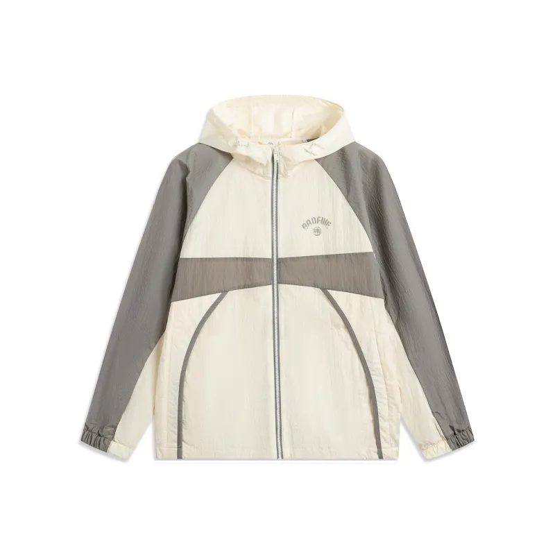 LiNing Basketball Collection Jackets Coats Men's Ivory/Iron Asphalt Gray-0