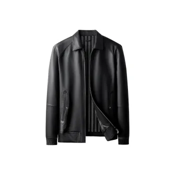 PIERRE CARDIN Leather Jacket Men's