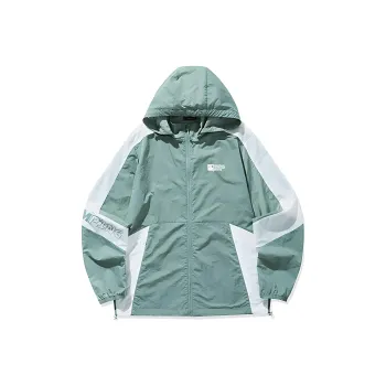 QIAODAN Trench Coat Men's Mist Gray/Jordan White