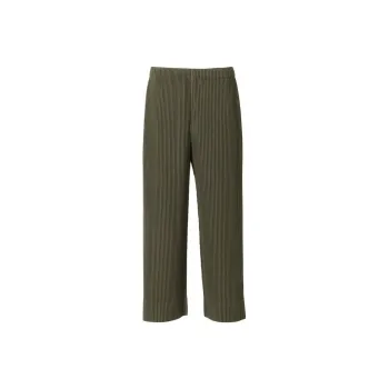 Homme Plissé Issey Miyake Casual Pants Men Army Green