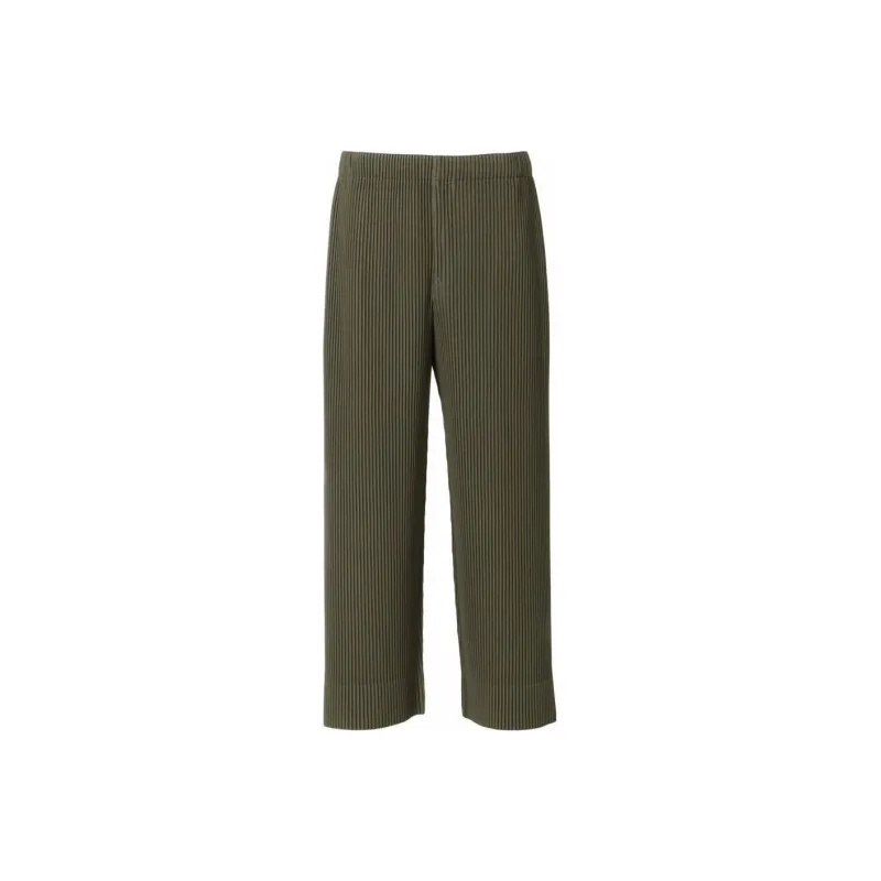 Homme Plissé Issey Miyake Casual Pants Men Army Green-0