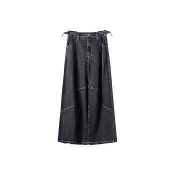 HUANXIANGZHE Jeans Unisex Black