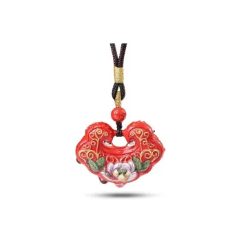 Dora Skewers Cinnabar Jade Pendants Unisex