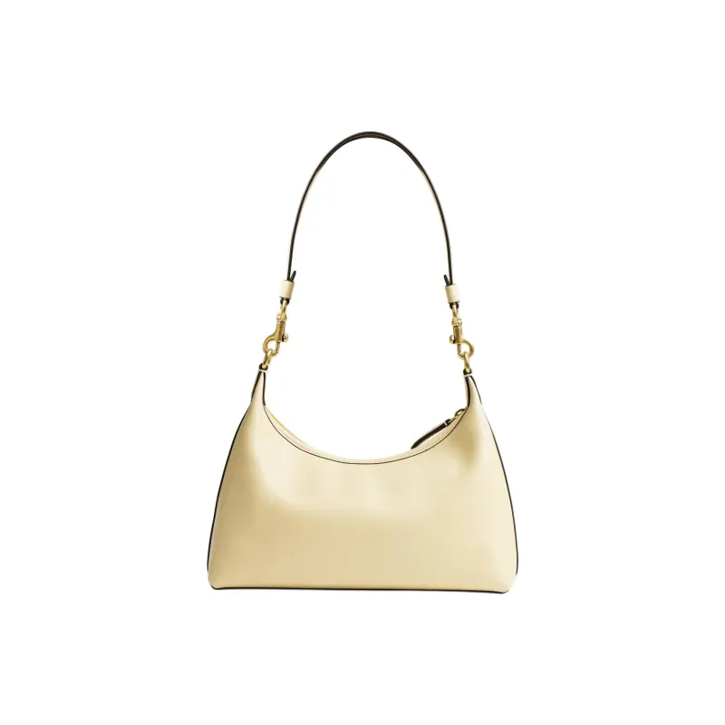 COACH Juliet Leather Crossbody Bag, Shoulder Bag Medium Size Women's Light Yellow-2