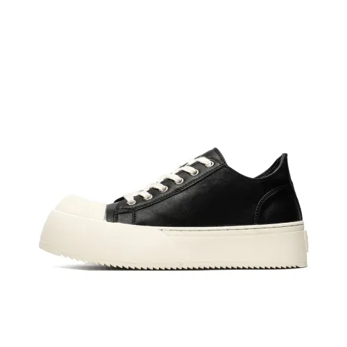 PLO CART Low Top Skateboard Shoes Unisex Black