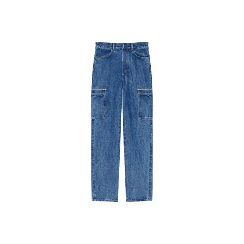 Givenchy Cargo Pants Men's Blue-0