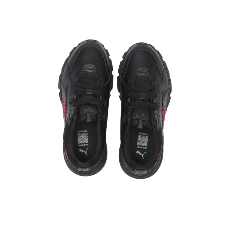 PUMA Cassia Via Anti Slip Wear Resistant Low Top Casual Shoes Women's Black-3