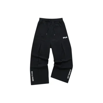 FILA FUSION BASEBALL Series Casual Pants Men Pitch Black
