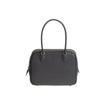 HERMES Plume Mysore Goat Skin Handbag Mini Women's 85 Ardoise Slate Gray