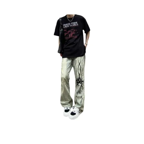 KVIV Jeans Men Yellow Mud