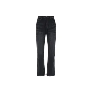 FUERZA Fall And Winter Jeans Unisex Black Gray Color
