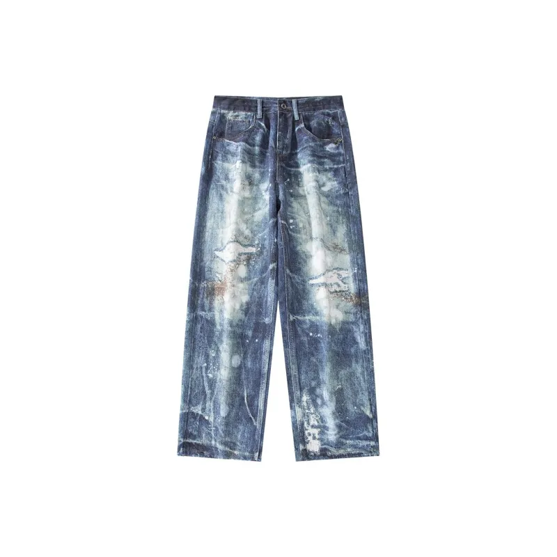 YINLEI Jeans Men Dark Blue-0