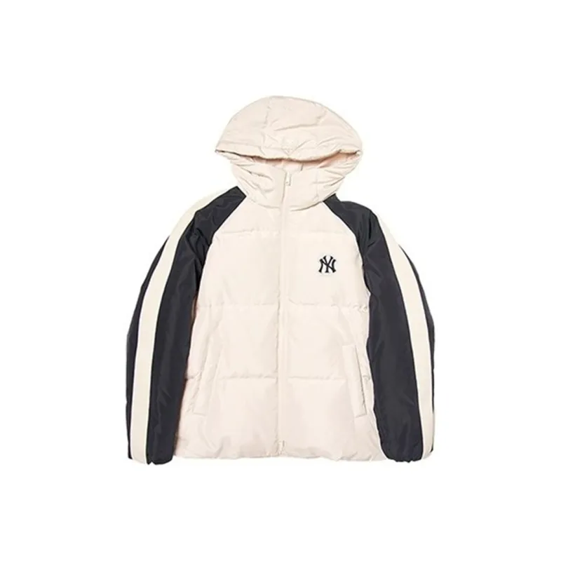 MLB Varsity New York Yankees Down Jacket Unisex Dark Cream-0