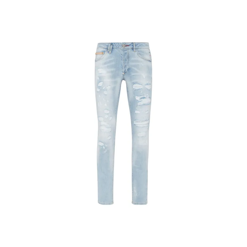PHILIPP PLEIN Ripped Skinny Jeans-0