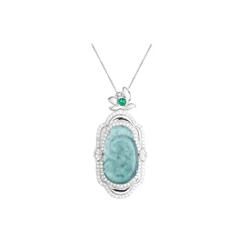 Clear Snow Ice Glutinous Necklaces Unisex
