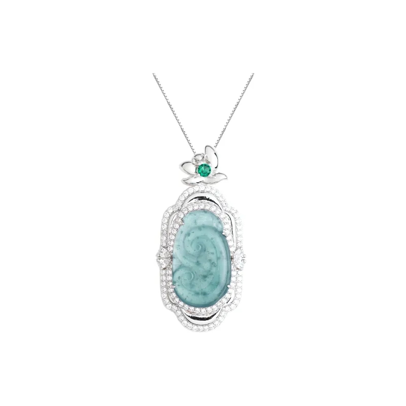 Clear Snow Ice Glutinous Necklaces Unisex-0