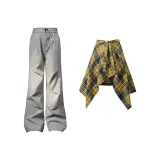Light Gray+Yellow Skirt