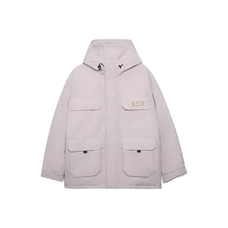 New Era FW24 Down Jacket Unisex Gray White-0