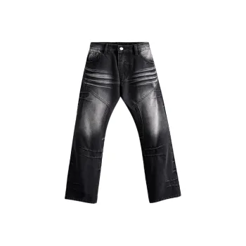 Menglaini Jeans Unisex Black Gray