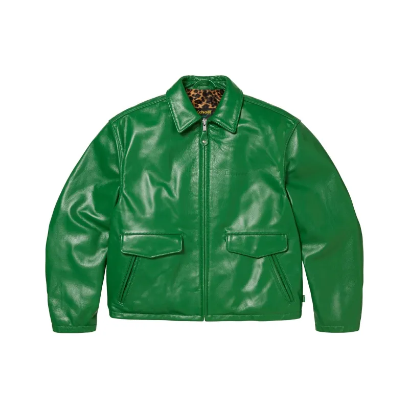 Supreme Schott Leather Racer Jacket FW24-3
